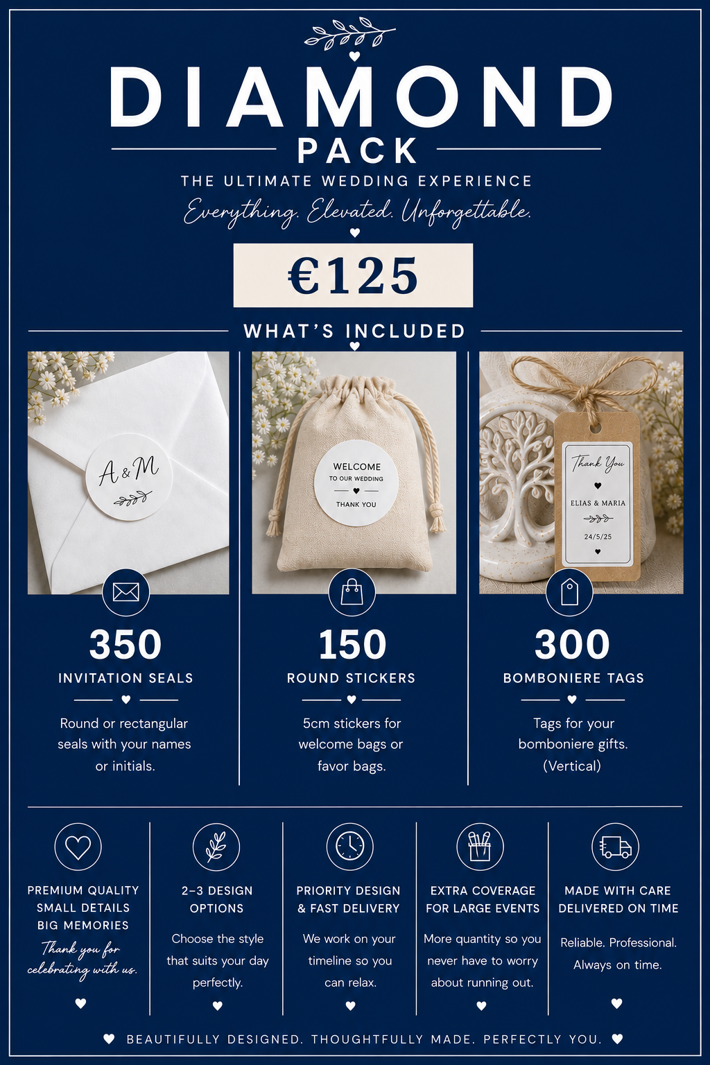Diamond Pack — wedding details preview